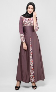 Sarung Flare Dress in Red Marsala