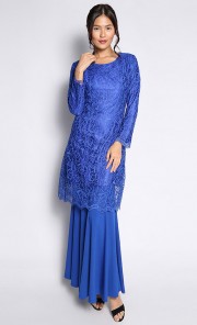Teja Kurung in Electric Blue