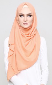 Georgette Scarf in Orange Fizz