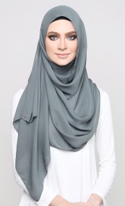 Georgette Scarf in Winter Grey
