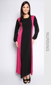 Saleema Nursing Jubah in Pink