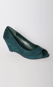 Alphie Wedges in Forest Green