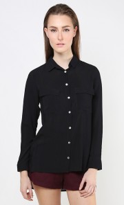 Collete Oversized Top in Black