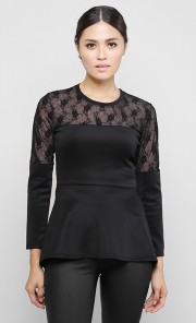 Erica Blouse Lace II in Black