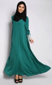 Asiah Nursing Dress in Emerald