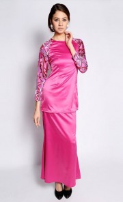 Dhania Kurung Modern in Pink