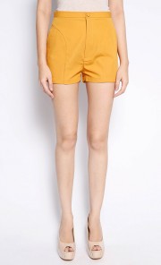 Moon High Waisted Pants in Mustard