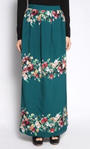 Miranda Floral Skirt in Green