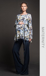 Sabrina Top in Floral Blue