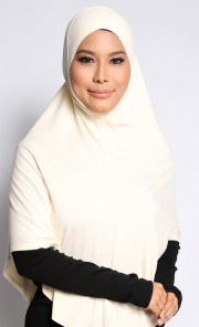 Medina Soft Jersey Oversized Tudung in Cream
