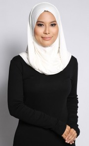Mariam Soft Jersey Twist Tudung in White