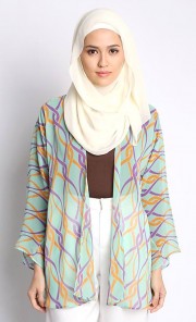 Ema Kimono Cardigan in Green