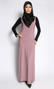 Sleeveless Inner Dress in Rosy Brown