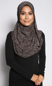 Melati Printed Shawl in Black