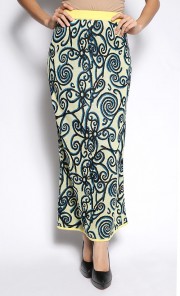 Skirt in Yellow and Blue