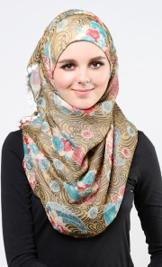 Voila Maxi Scarf in Batik Floral