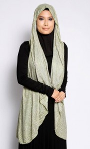 Nona Chalk Cotton Cardigan in Green