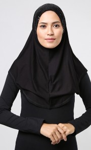 Sparkle 1.0 Hijab in Sparkly Black 