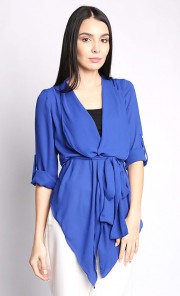Melor Wrap Top in Blue