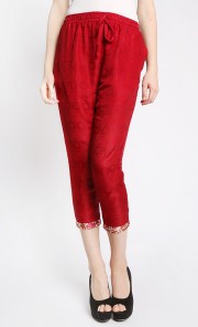 Avara Drawstring Pants in Scarlet