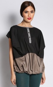 Dunkin Top in Black and Brown