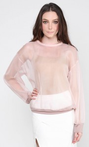 Organza Sweater in Light Pink