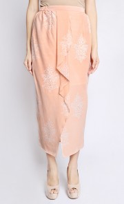 Peony Pareo Skirt in Peach