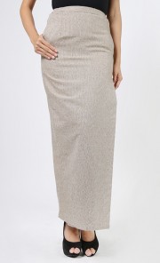 Woven Stripes Skirt in Navy Blue