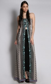 Lailah Tube Long Dress in Black and White