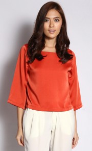 Satin Top in Orange