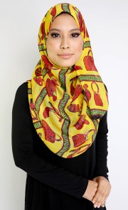 Accessories Printed Shawl in Yellow