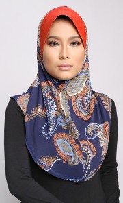 Express Iha Multi Colour Hijab with Orange Awning