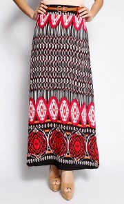 Mali Maxi Skirt in Red