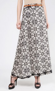 Twilight Stars Maxi Skirt in Black