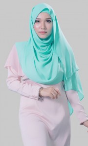 Duhaa Instant Shawl in Aqua