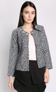 Brush Strokes Jacket in Black and White