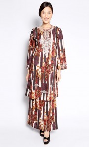 Kurung Pahang Sharina in Brown