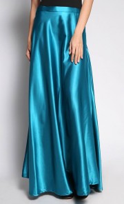 Maxi Flare Skirt in Turquoise