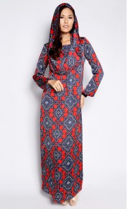 Jubah with Hood in Red