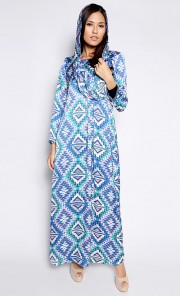 Jubah with Hood in Blue