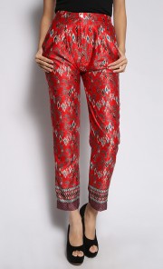 Kiambang Batik Pants in Red