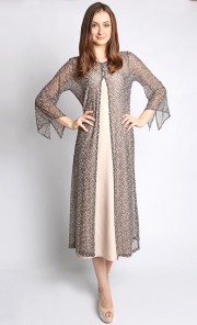 Small Polka Dots Cardigan in Brown