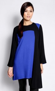 Allium blouse in Black and Blue