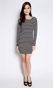 Striped Dress in Black and White