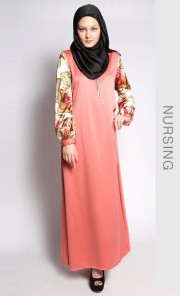 Da Vincci Abaya in Coral
