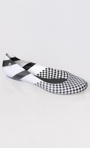 Melissa Divine V Checkered in Black and White