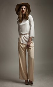 Anjelica Palazzo Pants in Beige