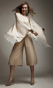 Stevie Tassel Kimono Top in Beige