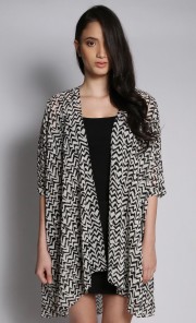 Jenna Kimono in Black and White