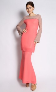 Anna Kurung in Light Coral